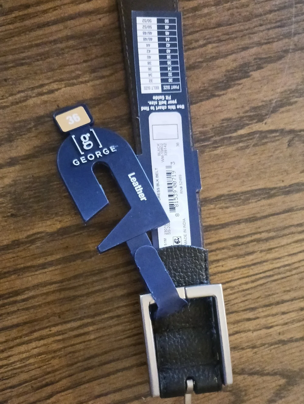 Mens Size 36 Black Belt